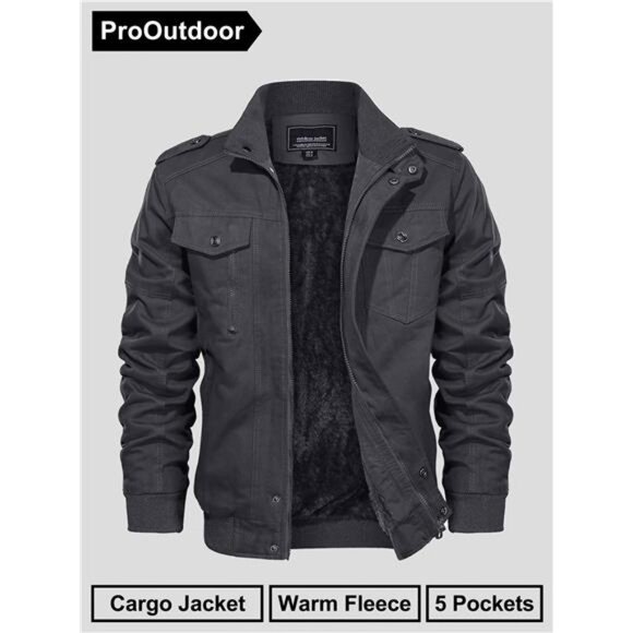 Men's Heavy-Duty Sherpa Lined Workwear Jacket - Warm & Durable - Picture 1 of 7
